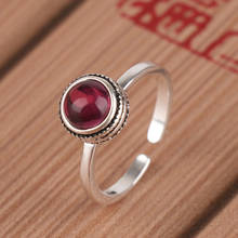 Anel de dedo de cristal vermelho popular, design original, anéis simples para mulheres, joias de casamento, noivado, presentes 2024 - compre barato