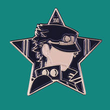 JoJos Bizarre Adventure-broche de esmalte Jotaro Kujo para hombre y mujer, Serie Dorada, colección de insignias para solapa, joyería 2024 - compra barato