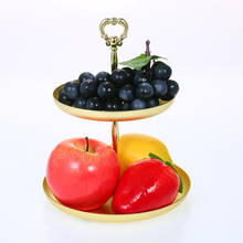 Two Layer Dessert Plate Party Supplies Roatating Gold Jewelry Stand Holder Fruit Bread Plate Cake Display 2024 - buy cheap