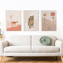 Boho Cheetah Jungle Posters and Prints Canvas Painting Camel Animal Wall Art Picture for Living Room Nordic Style Home Decor 2024 - buy cheap