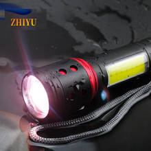 ZHIYU Portable Mini LED Flashlight with COB Side Light 3 Lighting Modes XPE Lamp Beads Lighting 150 Meters Built-in Battery 2024 - buy cheap