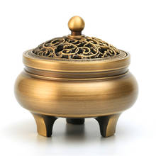 Home Decor Copper tripod incense burner Household room Aromatherapy incense coil holder Aroma Burner home decoration 2024 - buy cheap