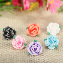 50pc/lot 13mm Cute Resin Small Polymer Clay Rose Flowers Beads Diy Bracelets Necklace Earrings Jewlery Making Spacer Accessories 2024 - buy cheap