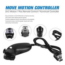 2in1 Motion Plus Remote Control + Nunchuck Controller for Nintend Wii Game 2024 - buy cheap