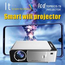 Proyector LED T6 Full HD, 3500 lúmenes, 4K, 3D, 1080P, para cine en casa, Android 9,0, WIFI, misma pantalla 2024 - compra barato