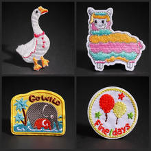 Color sheep embroidery patches Coat and sweater Clothing accessories balloon Geese cartoon Decorative patch 2024 - buy cheap