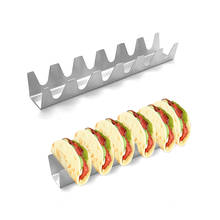 Taco Holder Stainless Steel Taco Stand Tray Mexican Food Rack Shells 1-6 Slots Wave Shape Taco Holder 2024 - buy cheap