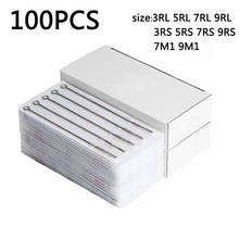 100pcs Assorted Sterilized Tattoo Needles Mixed 10 Sizes 3RL 5RL 7RL 9RL 3RS 5RS 7RS 9RS 7M1 9M1 microblading permanent makeup 2024 - buy cheap