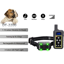 Best remote training collar Tone Vibration Shock electric collar Waterproof IP67 2400 Meters dog training collar for 3 dogs 2024 - buy cheap
