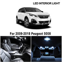16pcs White Canbus Car LED Interior Light Kit For Peugeot 5008 2009 2010 2011 2012 2013 2014 2015 2016 2017 2018 Map Dome Lamp 2024 - buy cheap