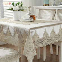 Rosa imponente de lujo europeo paño de tabla de la cubierta de la silla de encaje mantel Rectangular Simple de la boda de la cubierta de tela silla cojín 2024 - compra barato