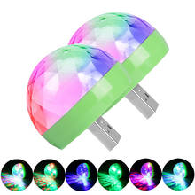 Luces de fiesta led USB con Sensor de música, Mini lámpara de bola mágica de cristal con efecto de iluminación para escenario, discoteca, DJ, para fiesta en casa y Karaoke 2024 - compra barato