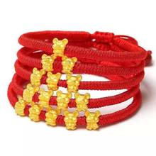 2020 Unisex New Year Mascot Golden Mouse Charm Five Fortunes Bracelets Attract Wealth Lucky Kabbalah Red String Bracelet 2024 - buy cheap