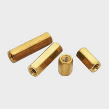 10pcs M4 copper hex double pass screw stud motherboard machine box isolation column brass nut post 2024 - buy cheap