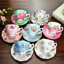European Phnom Penh Multicolor Flower Dot Ceramic Coffee Cup Saucer Restaurant Household Bone Porcelain Lotus Tea Cup 2024 - buy cheap
