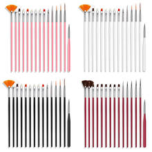 15Pcs Nail Art Acrylic Brush Set Painting Pen Art Salon Brush Acrylic Nail Brush Nail Polish Brushes Kit For Manicure Tool 2024 - купить недорого