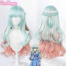 High Rise Invasion Kuon Shinzaki Cosplay Wave Green Pink Wig Cosplay Anime Cosplay Wigs Heat Resistant Synthetic Wigs Halloween 2024 - buy cheap