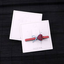 Cartões, 100pcs, joias brancas simples, embalagens com brinco/grampo de cabelo, cartões de exibição de joias, 8x8cm, logotipo personalizado 2024 - compre barato