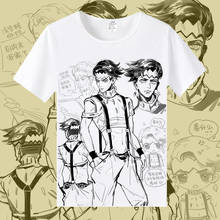 Anime JoJo's Bizarre Adventure T Shirt Jonathan Joestar Joseph Joestar Cartoon Printed Summer T-Shirt Top Tee Cosplay Costume 2024 - buy cheap