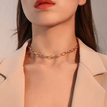 Gold Chain Necklace Chokers for Women Gold Color Geometric Pendant Necklaces Boho Maxi Statement Party Hip Hop Jewelry 2024 - buy cheap