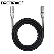 Dremake mikrofon xlr cabo M-F karaoke alto-falante plug xlr 3 pinos extensão canhão cabo para pro áudio console de som câmera cabo mic 2024 - compre barato