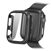 Screen Protective case For Apple Watch series 6 5 4 3 2 1  for iwatch 44/42mm 40/38mm Frame Carbon Protective Case covers Bumper 2024 - buy cheap