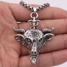 Sabbatic Goat Amulet Cord Necklace Baphomet Necklace pendan Pentagram Goat Head Necklaces  For Women Men Fashion Jewelry Collar 2024 - buy cheap