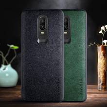 case for Oneplus 6 6T case with Retro business PU leather design,TPU+PU 2in1 material 2024 - buy cheap