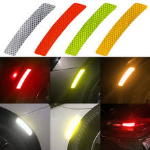 2Pcs Car Safety Mark Reflective Strips Bumper Warning Tapes Anti-Scratch ,Universal Exterior Stickers Decor Accessories 2024 - buy cheap