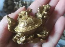 Tortuga de dragón de bronce Zhaocai, artesanías de metal de cobre 2024 - compra barato