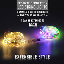 Festival led string luz AC85-265V driver extensível para 50m 100m feriado led fada luz corda quente branco/rgb 10m extensível 2024 - compre barato