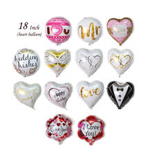 Balões de alumínio eu te amo em 18 polegadas, balões de hélio em formato de coração, para casamento, dia dos namorados, 1 peça 2024 - compre barato