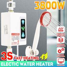 3800W 220V Bathroom Electric Water Heater Hot Shower Temperature Display Instant Hot Water Heater Tankless Instant Water Heater 2024 - buy cheap