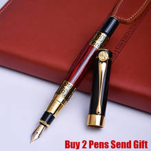 Classic Design Roose Wood Color Metal Ink Fountain Pen Business Men Signature Writing Gift Pen Buy 2 Send Gift 2024 - buy cheap