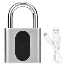 Smart Fingerprint Padlock Safety​​ Waterproof Rechargeable Keyless Door Fingerprint Lock Zinc Alloy Lock Body Home Security 2024 - buy cheap