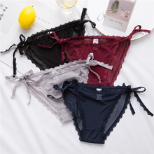 New Arrived 3Pcs/Lot Girl Panties Underwear Lace Briefs Cotton Lingerie Soft Comfortable Bowknot Cartoon Panty Wholesale T102-4 2024 - buy cheap