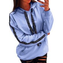 Oversize Hoodie Sweatshirt Loose Tracksuits Jumper 2019 Autumn Women Letter Ribbon Hoodies Plus Size Causal Hooded Sweat Shirts 2024 - buy cheap