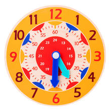 Children Montessori Wooden Clock Toys Hour Minute Second Cognition Colorful Clocks Toys for Kids Early Preschool Teaching Aids 2024 - buy cheap