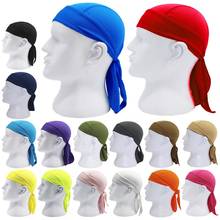 Быстросохнущая спортивная повязка на голову для велоспорта, дышащий головной платок для бега, Солнцезащитный бандана-капюшон, пиратский шарф, маленькая Кепка 2024 - купить недорого