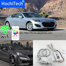 HochiTech Excellent RGB Multi-Color halo rings kit car styling for Hyundai Genesis Coupe 2010-14 angel eyes wifi remote control 2024 - buy cheap