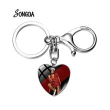 Pop Singer Bruno Mars Printed Keychain Zinc Alloy Clasp Glass Love Pedant Art Photo Keyring for Men Women Collection Gift 2024 - buy cheap