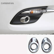ABS Chrome Front Fog Light Ring Trim front Fog lamp shade Cover Trim Car decorative Accessories For Mazda 3 Axela 2017      P248 2024 - buy cheap
