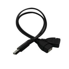 Cable adaptador de corriente para carga de datos, conector USB 2,0 A macho A 2 hembra Dual de 30CM, divisor Hub 2024 - compra barato