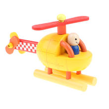 Helicóptero de brinquedo de madeira magnética com modelo piloto para crianças crianças aeronaves montessori educacional blocos brinquedo conjunto, presente aniversário 2024 - compre barato
