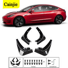 Flaps For Tesla Model 3 2016 2017 2018 2019 2020 2021 Accessories Splash Guards Fender Mudguards For Tesla Model3 2024 - buy cheap