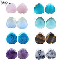 Miqiao-medidores de oreja de piedra, Piercing de Tragus cardíaco, tapones para los oídos, túneles, Piercing de 6-25mm, joyería para piercing, 1 par 2024 - compra barato