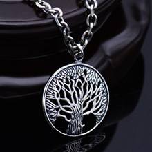 2020 New real solid S925 Silver Jewelry Vintage Thai Silver Tree of Life Pendant for Men Fashion Couple Pendant 2024 - buy cheap