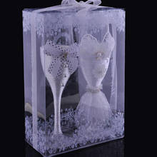 Copas de champán con flautas de tostado para boda, decoración para el Día de San Valentín, copa de vino para boda, novio y novia, novedad 2024 - compra barato