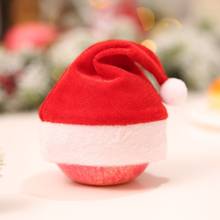Mini sombrero de Navidad, sombrero de Papá Noel, bolsa de manzana, tapas de botella de vino, regalo de Navidad, decoración de adorno de árbol de Año Nuevo, 3 unids/set por Set 2024 - compra barato