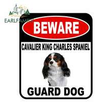 EARLFAMILY-pegatina de coche para mascotas, pegatina de 13cm x 11cm para el perro, el Rey CHARLES SPANIEL, signo compuesto de arañazos 2024 - compra barato